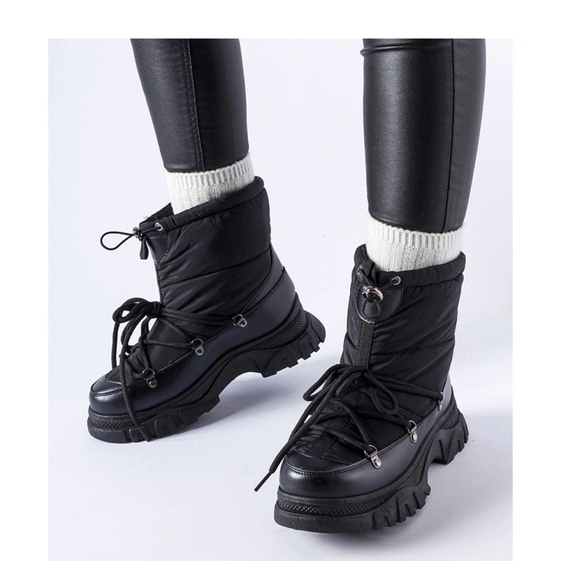 Solea Bottes de neige chaudes noires 1