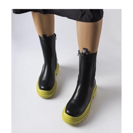 Bottines noires à semelle colorée le noir 2