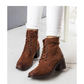 Bottines à lacets marron brun 2
