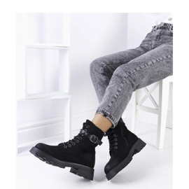 Bottines à lacets noires pour femme 1