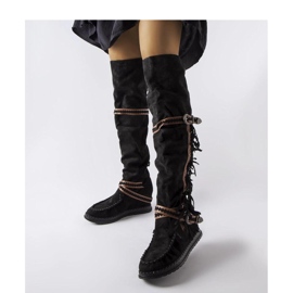 Bottes compensées noires le noir 2