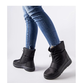 Bottes de neige isolées noires pour femmes le noir 1