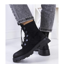 Bottes en éco-daim noir le noir 2