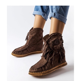 Bottes compensées marron brun 1