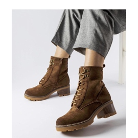 Bottines à lacets marron brun 1