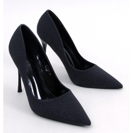 Talons hauts brillants avec des particules noires 1