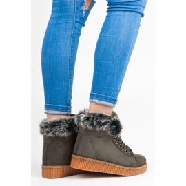 Bottes Creepers Avec Fourrure vert 6