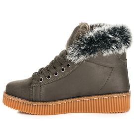 Bottes Creepers Avec Fourrure vert 3