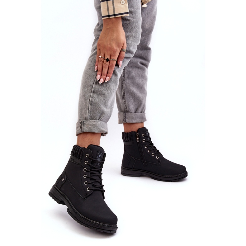 News Trappeurs Isolés En Cuir Pour Femme Noir le noir 4