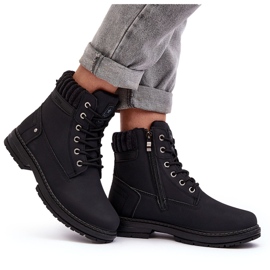 News Trappeurs Isolés En Cuir Pour Femme Noir le noir 7