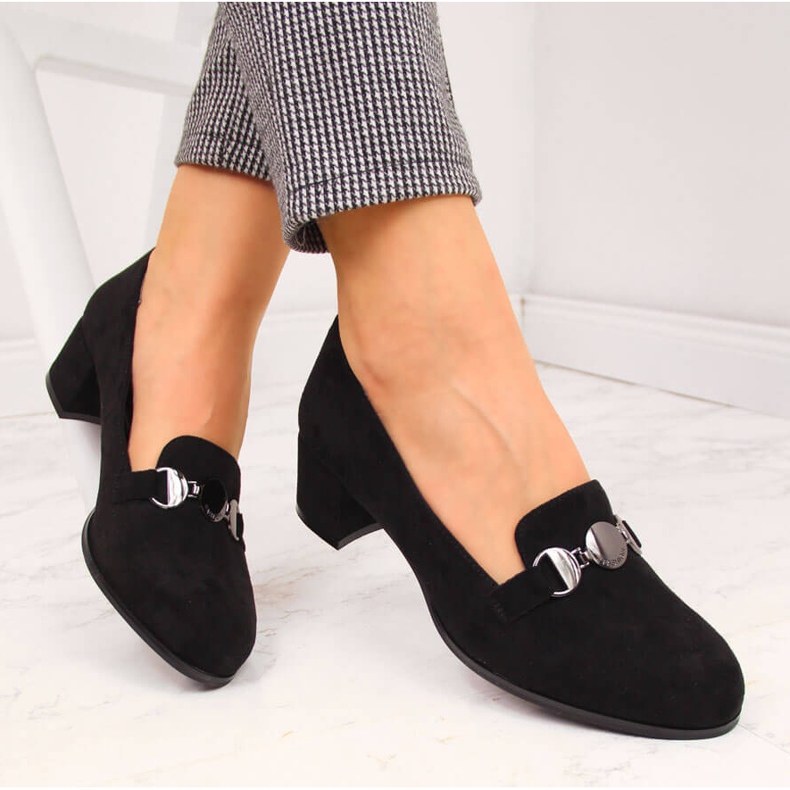 Chaussures noires pour femmes avec bloc par Sergio Leone 1