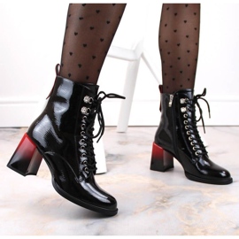 Bottines à talons vernies D&amp;A S.Barski Premium Collection W OLI225A le noir 2