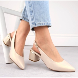 Sandales complètes élégantes Sergio Leone W SK439A, beige, perle 1