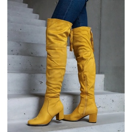 Cuissardes jaunes en éco-daim 2