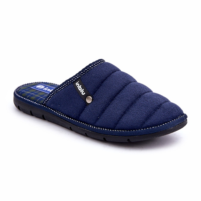 Inblu Chaussures confortables pour la maison pour hommes, bleu marine 4 Inblu Chaussures confortables pour la maison pour hommes, bleu marine 4