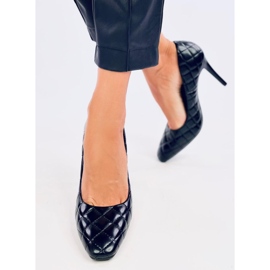 Talons hauts matelassés pour femmes noirs le noir 2