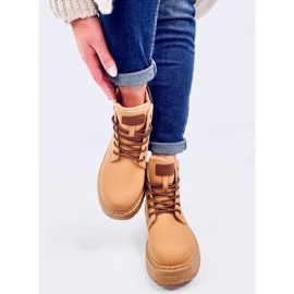 Bottes en bois camel pour femmes jaune 3