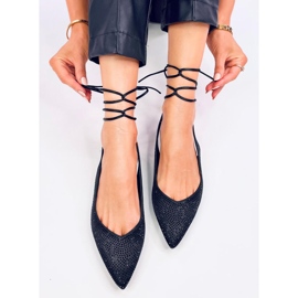 Ballerines avec strass talon ouvert Noir le noir 5
