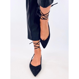 Ballerines avec strass talon ouvert Noir le noir 2