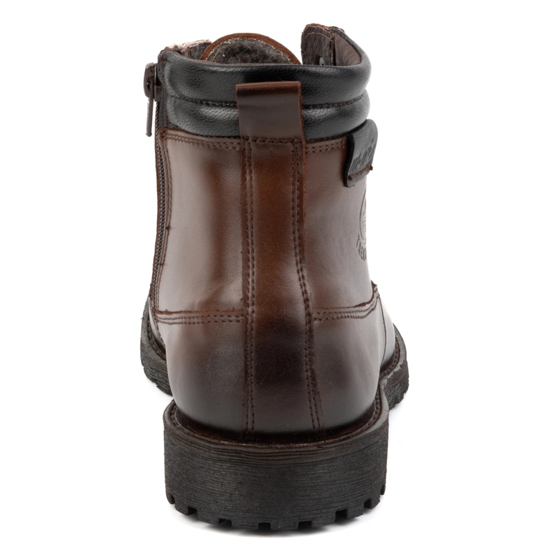 Olivier Chaussures d'hiver pour hommes, bottines en cuir 754, marron foncé brun 1 Olivier Chaussures d'hiver pour hommes, bottines en cuir 754, marron foncé brun 1