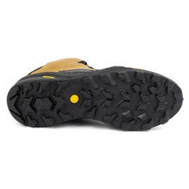 KOMODO Bottes d'hiver en cuir pour hommes 903K jaune camel brun 2