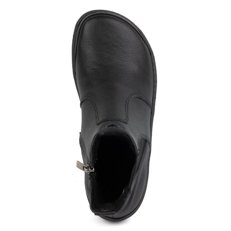 Olivier Bottines Chelsea femme pieds nus avec fermeture éclair, isolées 1263, noires 1