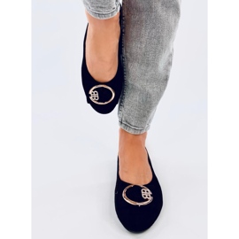 Ballerines féminines avec zircons noirs 1