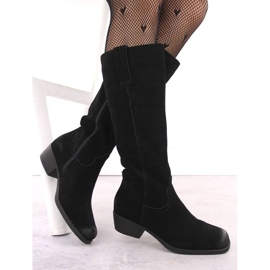 Bottes de cowboy Sergio Leone SK465a Black noir 1