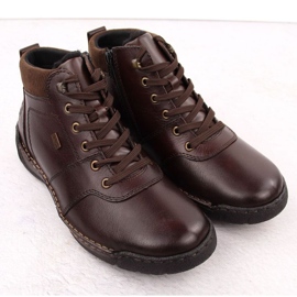 Bottes masculines isolées de laine Rieker RKR747 Brown brun 2