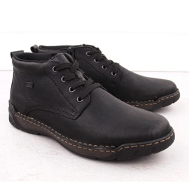 Rieker en cuir isolé pour hommes RKR748 le noir 1