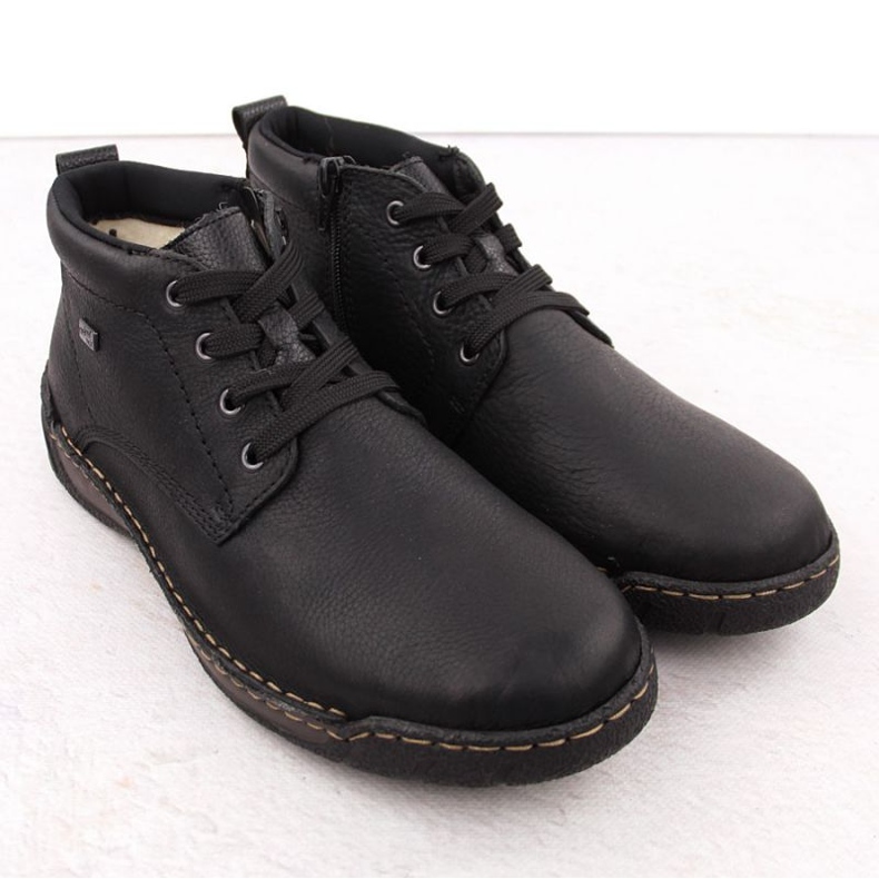 Rieker en cuir isolé pour hommes RKR748 le noir 2