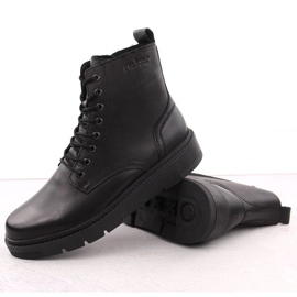 Chaussures en cuir masculin Isulé Rieker 30101-00 RKR751 Black noir 2