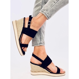 Sandales espadrilles compensées noires le noir 3