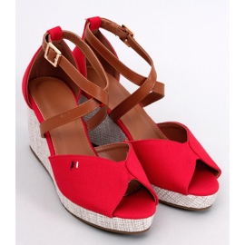 Sandales pour un coin ouvert rouge 5