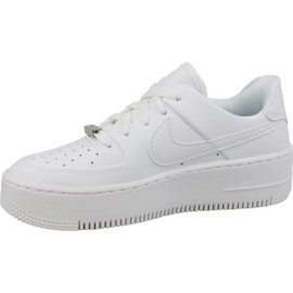Chaussures Nike Air Force 1 Sage Low AR5339-100 en cuir blanc blanche 5