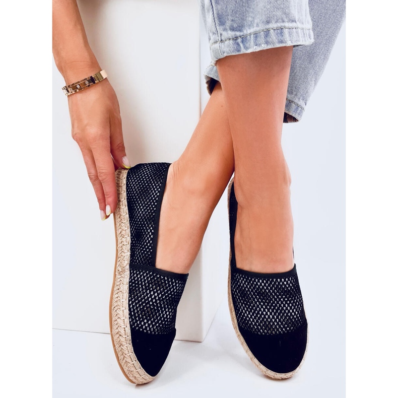 Espadrilles en daim féminin noir le noir 1