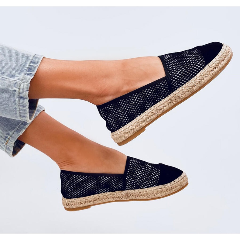 Espadrilles en daim féminin noir le noir 2
