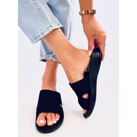 Flip pour femmes -flops Openwork Soft Black le noir 3