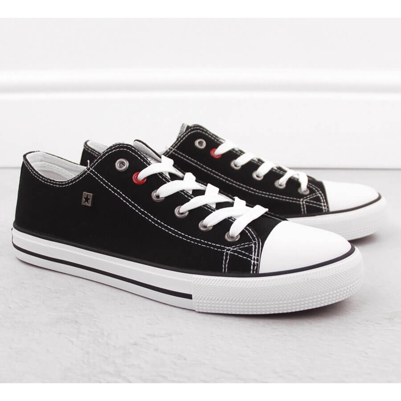 Baskets textile noires homme Big Star NN174300 1