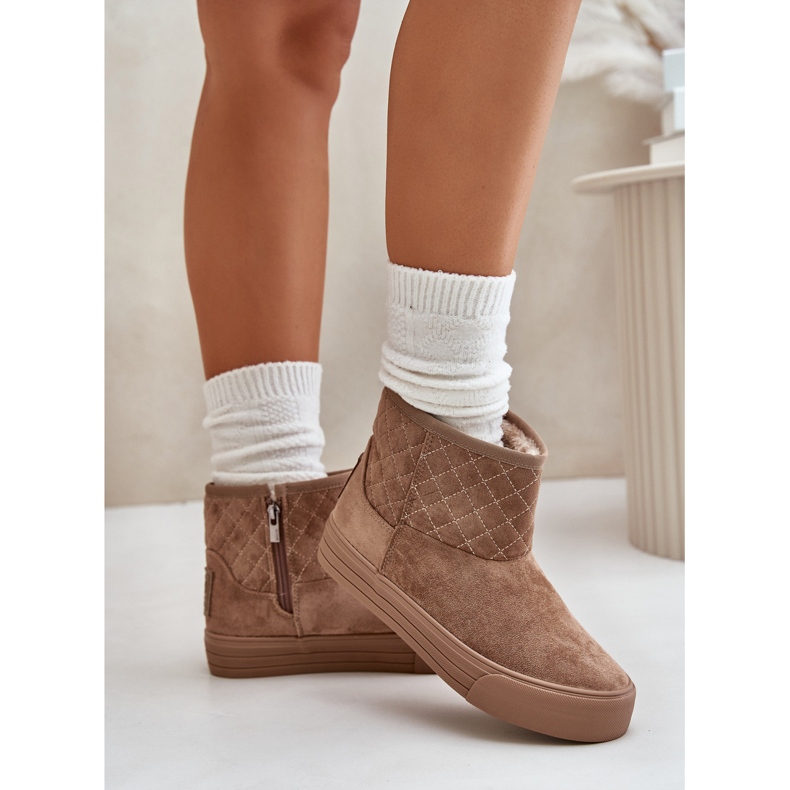 Bottes de neige avec fermeture éclair isolées avec fourrure Big Star OO274A524 Beige 2 Bottes de neige avec fermeture éclair isolées avec fourrure Big Star OO274A524 Beige 2