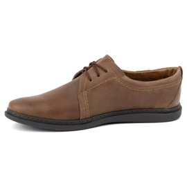 Chaussures casual en cuir pour hommes 2131 POLBUT marron brun 1 Chaussures casual en cuir pour hommes 2131 POLBUT marron brun 1