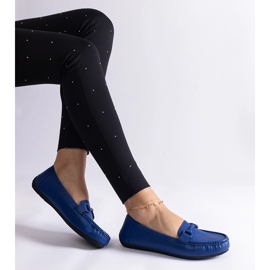 Mocassins classiques bleus en cuir écologique 1 Mocassins classiques bleus en cuir écologique 1