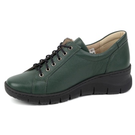 Olivier Chaussures en cuir à semelle épaisse pour femmes, 1236 vert 1