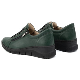 Olivier Chaussures en cuir à semelle épaisse pour femmes, 1236 vert 3