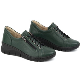 Olivier Chaussures en cuir à semelle épaisse pour femmes, 1236 vert 6