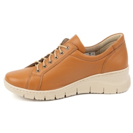 Olivier Chaussures femme en cuir à semelle compensée épaisse, 1236, rouge orange 1 Olivier Chaussures femme en cuir à semelle compensée épaisse, 1236, rouge orange 1