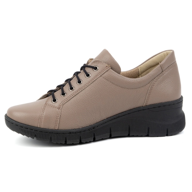 Olivier Chaussures femme en cuir à semelle compensée, semelle épaisse, 1236 cappuccino beige 1