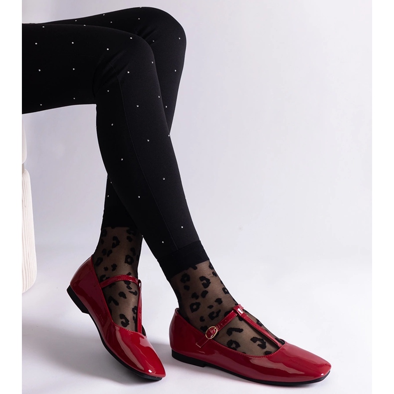 Ballerines vernies rouges avec ceinture 1 Ballerines vernies rouges avec ceinture 1