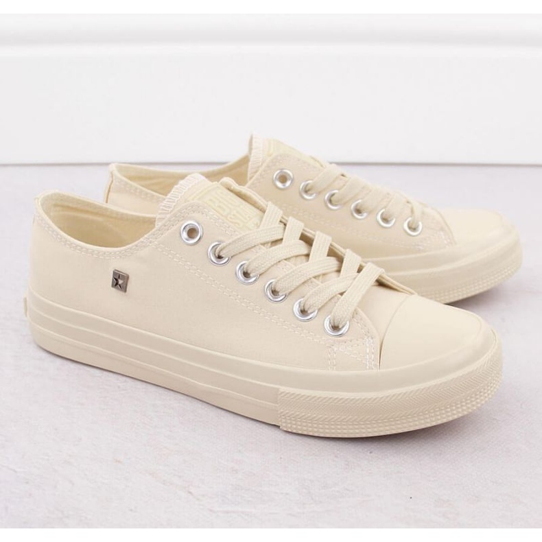 Sneakers féminins classiques Big Star NN274286 Beige 2