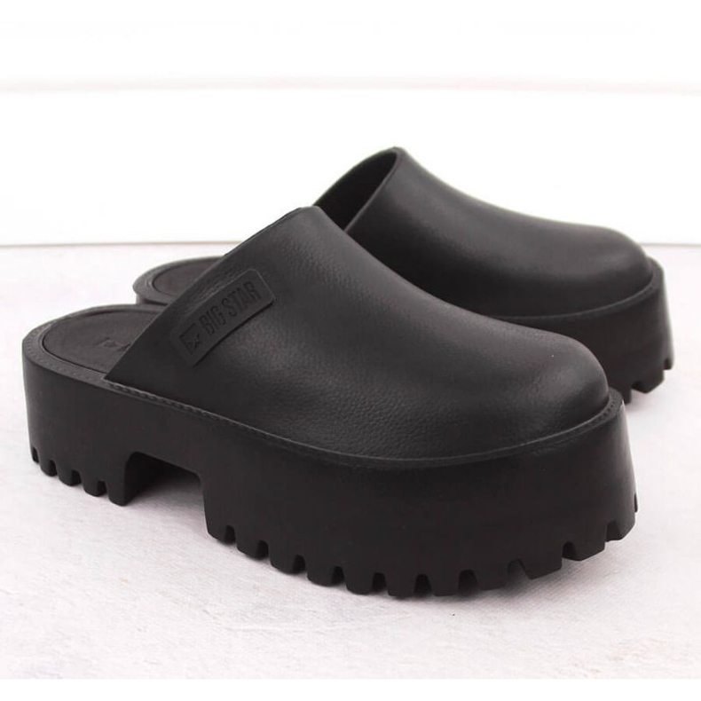 Clogs sur la semelle massive Big Star NN274014 Black noir 2